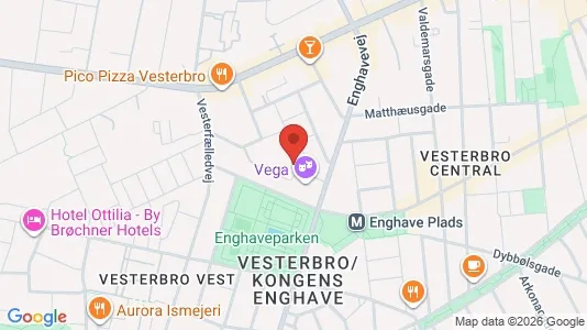 Erhvervslokaler til leje i Vesterbro - kort over placeringen