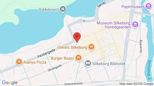 Erhvervslokaler til leje i Silkeborg - kort over placeringen