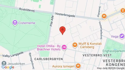 Erhvervslokaler til leje i Frederiksberg C - kort over placeringen