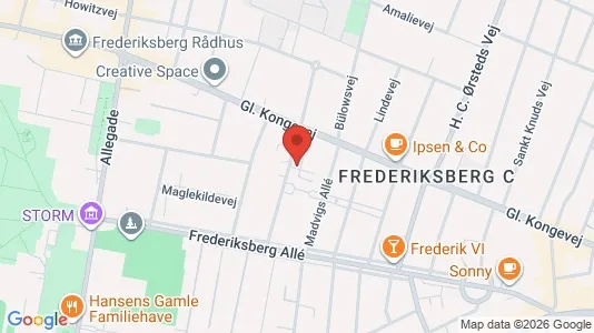 Erhvervslokaler til leje i Frederiksberg C - kort over placeringen