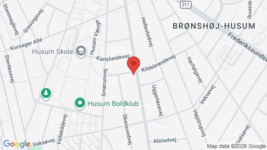 Erhvervslokaler til leje i Brønshøj - kort over placeringen