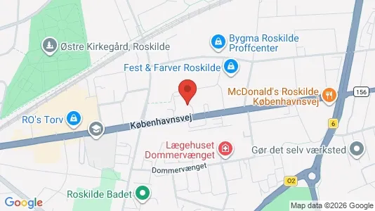 Erhvervslokaler til leje i Roskilde - kort over placeringen