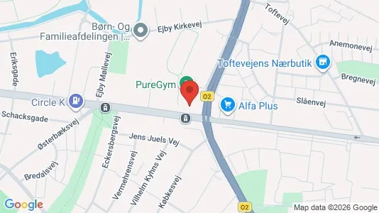 Kontorlokaler til leje i Odense SØ - kort over placeringen