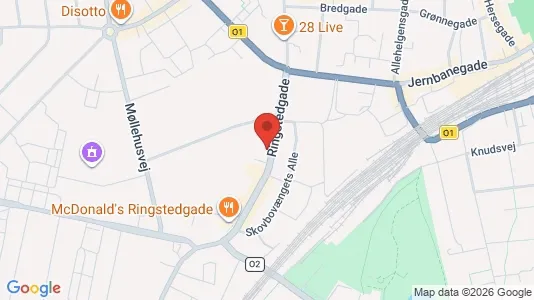 Kontorlokaler til leje i Roskilde - kort over placeringen