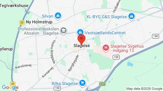 Butikslokaler til leje i Slagelse - Foto fra Google Street View