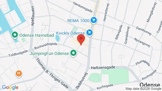 Kontorlokaler til leje i Odense C - Foto fra Google Street View