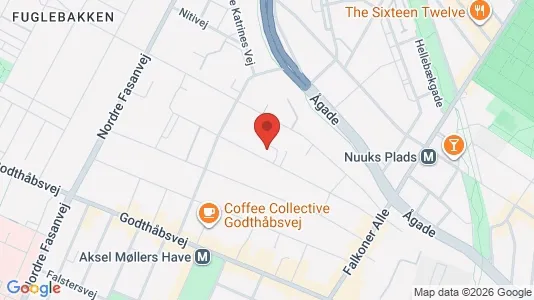 Erhvervslokaler til leje i Frederiksberg - kort over placeringen