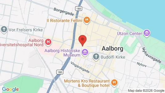 Erhvervslokaler til leje i Aalborg Centrum - kort over placeringen