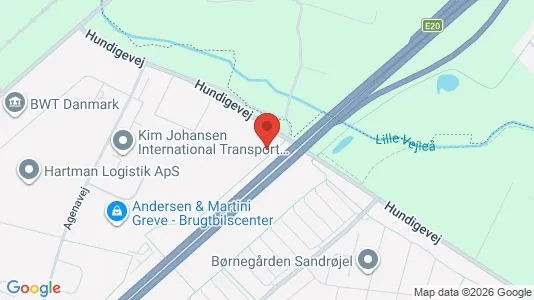Erhvervslokaler til leje i Greve - kort over placeringen