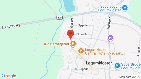 Erhvervslokaler til leje i Løgumkloster - kort over placeringen