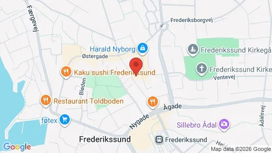 Erhvervslokaler til leje i Frederikssund - kort over placeringen