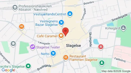 Erhvervslokaler til leje i Slagelse - kort over placeringen