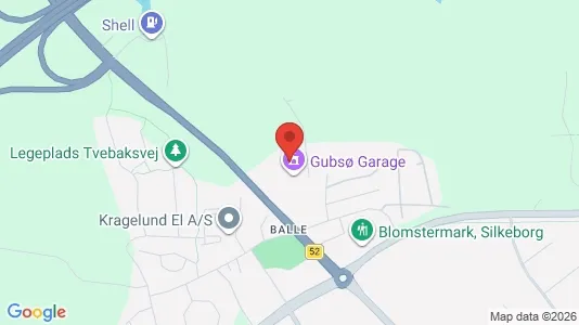 Erhvervslokaler til leje i Silkeborg - kort over placeringen