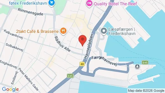 Erhvervslokaler til leje i Frederikshavn - kort over placeringen
