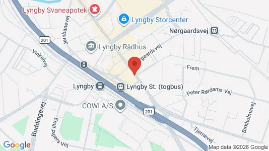 Erhvervslokaler til leje i Kongens Lyngby - kort over placeringen