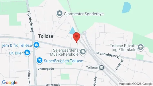 Erhvervslokaler til leje i Tølløse - Foto fra Google Street View