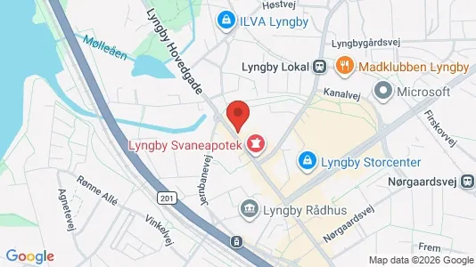 Erhvervslokaler til leje i Kongens Lyngby - kort over placeringen