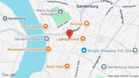 Erhvervslokaler til leje i Sønderborg - kort over placeringen