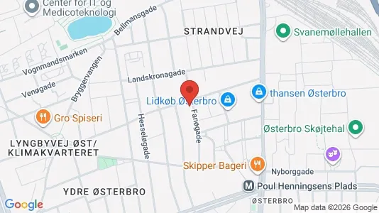 Erhvervslokaler til leje i Østerbro - Foto fra Google Street View
