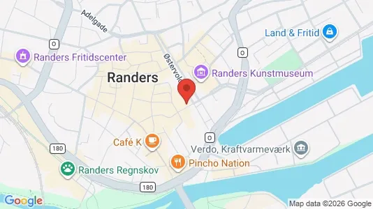 Erhvervslokaler til leje i Randers C - kort over placeringen