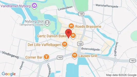 Erhvervslokaler til leje i Nyborg - kort over placeringen