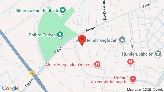 Erhvervslokaler til leje i Odense C - kort over placeringen