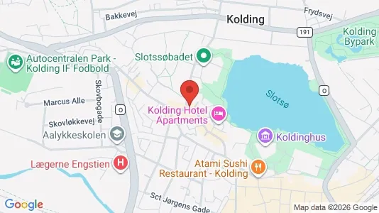 Erhvervslokaler til leje i Kolding - kort over placeringen
