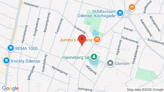 Erhvervslokaler til leje i Odense C - kort over placeringen