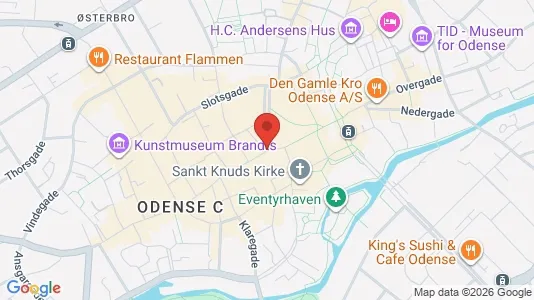 Erhvervslokaler til leje i Odense C - kort over placeringen