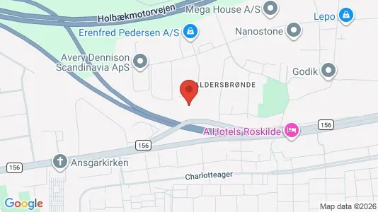 Erhvervslokaler til leje i Hedehusene - kort over placeringen