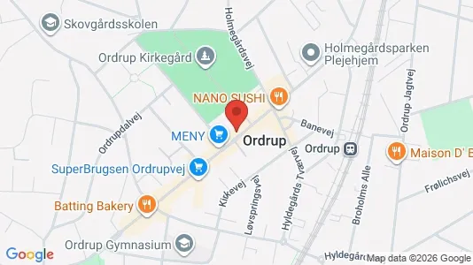 Erhvervslokaler til leje i Charlottenlund - kort over placeringen