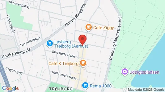 Erhvervslokaler til leje i Århus N - kort over placeringen