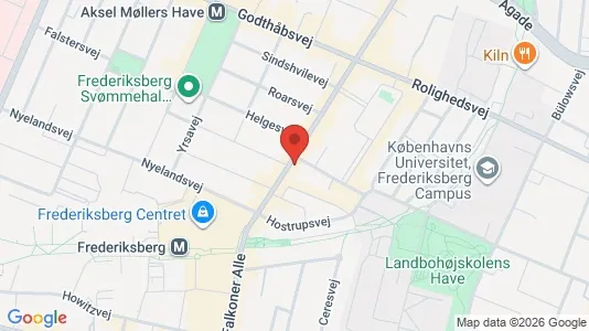 Erhvervslokaler til leje i Frederiksberg - kort over placeringen