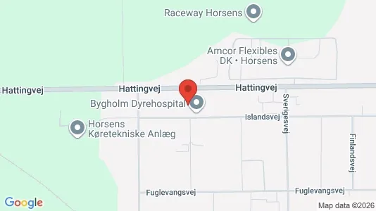 Erhvervslokaler til leje i Horsens - kort over placeringen