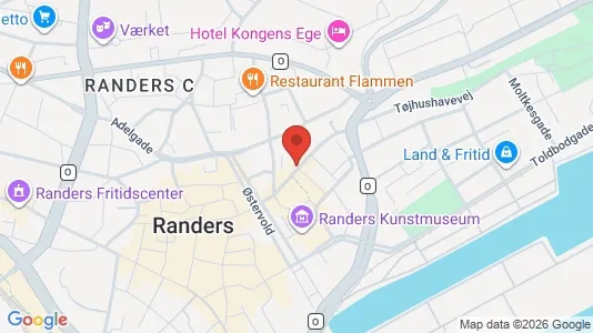 Erhvervslokaler til leje i Randers C - kort over placeringen