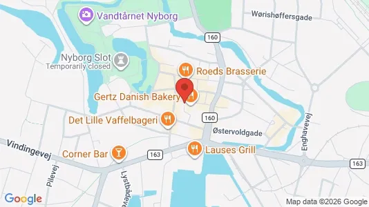 Erhvervslokaler til leje i Nyborg - kort over placeringen