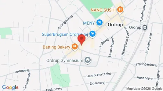 Erhvervslokaler til leje i Charlottenlund - kort over placeringen