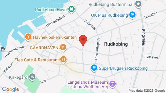 Erhvervslokaler til leje i Rudkøbing - Foto fra Google Street View
