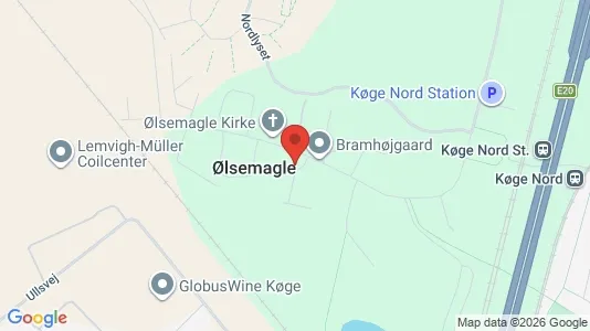 Erhvervslokaler til leje i Køge - kort over placeringen