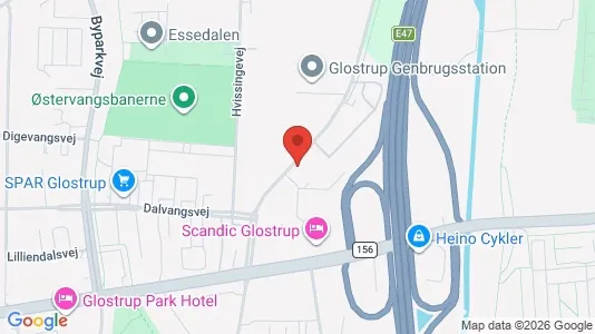 Erhvervslokaler til leje i Glostrup - kort over placeringen