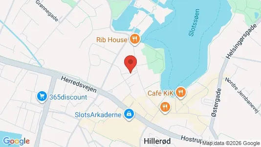 Erhvervslokaler til leje i Hillerød - kort over placeringen