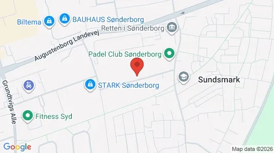 Erhvervslokaler til leje i Sønderborg - kort over placeringen