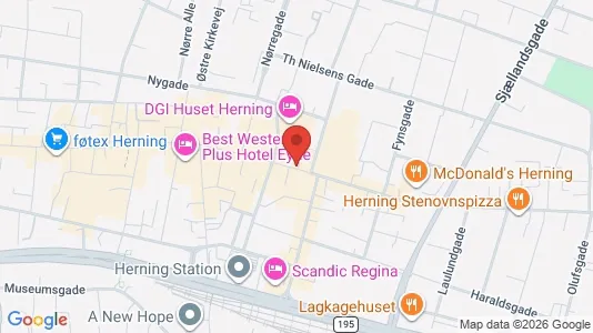 Erhvervslokaler til leje i Herning - kort over placeringen