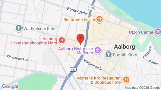 Erhvervslokaler til leje i Aalborg Centrum - kort over placeringen