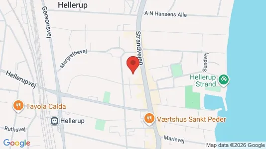 Erhvervslokaler til leje i Hellerup - kort over placeringen