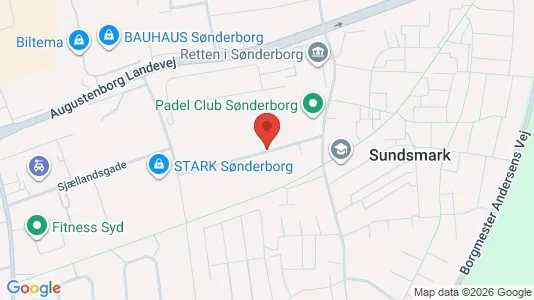 Erhvervslokaler til leje i Sønderborg - kort over placeringen