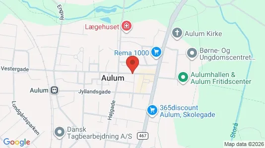 Erhvervslokaler til leje i Aulum - Foto fra Google Street View
