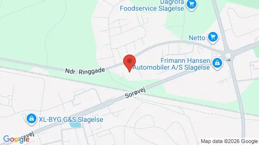 Erhvervslokaler til leje i Slagelse - kort over placeringen
