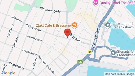 Erhvervslokaler til leje i Frederikshavn - kort over placeringen