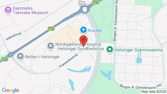 Erhvervslokaler til leje i Helsingør - kort over placeringen